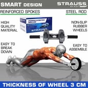 4 - Strauss Power Stretch Roller,  Grey  Free Size 