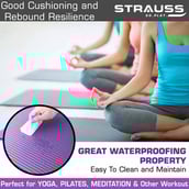 3 - Strauss NBR Yoga Mat,  (Floral) Purple  10 mm 