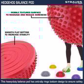 1 - Strauss Hedgehog Balance Pod,  Red  10x16x16 cm 