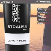 4 - Strauss Spider Shaker Bottle,  White  500 ml 