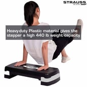2 - Strauss Aerobic Stepper,  Black and Grey  Free Size 