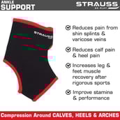 1 - Strauss Ankle Support,  Black  Medium 
