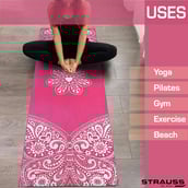 4 - Strauss Meditation Butterfly Yoga Mat, Pink 5 mm