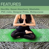 3 - Strauss Meditation Butterfly Yoga Mat, Green 5 mm