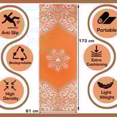 2 - Strauss Meditation Butterfly Yoga Mat,  Orange  5 mm 