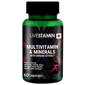 Livestamin Multivitamin and Minerals,  60 capsules  Unflavoured 