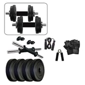HUSTLE FITNESS PVC Combo 10Kg  Home Gym and Fitness Kit