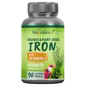 Nutrainix Iron with Vitamin C,  90 capsules  Natural 