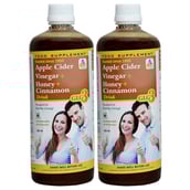 1 - SKSB GLG3 Apple Cider Vinegar + Cinnamon + Honey,  525 ml  Unflavoured Pack of 2 