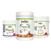 1 - JustHer Super Saver Health Combo (Protein+Biotin+Collagen),  3 Piece(s)/Pack  for Complete Fitness and Beauty for Hair & Skin 