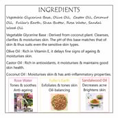 ingredients - Fuschia Multani Mitti Natural Handmade Herbal Soap,  100 g  for All Skin Types 