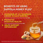 benefits - Saffola Honey Plus with Digestive,  2 Piece(s)/Pack  Natural 