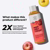 2 - Wellbeing Nutrition USDA Organic Apple Cider Vinegar with 2X Mother  Raw Unfiltered,  0.5 L  Unflavoured Pack of 2 