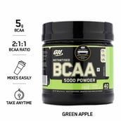 1 - ON (Optimum Nutrition) Instantized BCAA 5000,  0.83 lb  40 Servings  Green Apple 