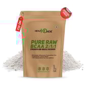 Health Oxide Pure Raw BCAA 2:1:1, 0.55 lb 50 Servings Unflavoured with Free Shaker