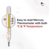 2 - Dr. Odin Clinical Oval Mercury Thermometer, Silver