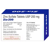 back - West Coast Zia 200 Zinc Sulphate 200 mg,  100 tablet(s) 