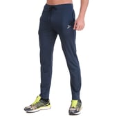 1 - Fitinc Men's Gym & Yoga Wear Stretchable Trackpant with Two Zipper Pockets,  Navy Blue  XL 
