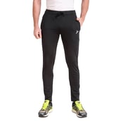 1 - Fitinc Men's Gym & Yoga Wear Stretchable Trackpant with Two Zipper Pockets,  Black  Large 