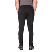 4 - Fitinc Lycra Stretchable Trackpant for Men with Two Side Zipper Pockets,  Black  Medium 