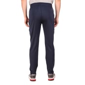 4 - Fitinc Lycra Stretchable Trackpant for Men with Two Side Zipper Pockets,  Navy Blue  Small 
