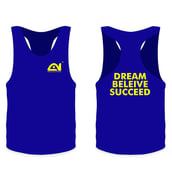 BackFront - Absolute Nutrition Dry Fit Gym Sando for Men,  Blue  Medium 