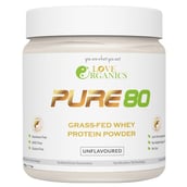 Love Organics Pure 80 Whey Protein,  1.1 lb  Unflavoured 