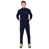 2 - Fitinc Men's Polycotton Regular Fit Track Suit with Two Zipper Pockets, Navy Blue Medium