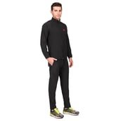 1 - Fitinc Men's Polycotton Regular Fit Track Suit with Two Zipper Pockets,  Black  Medium 
