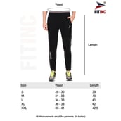 4 - Fitinc Lower for Men with Two Side Zipper Pockets,  Grey  XXL 