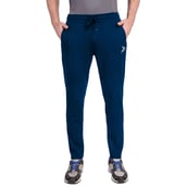 5 - Fitinc Dobby Stretchable Trackpant for Men with Two Zipper Pockets,  Air Force Blue  Small 