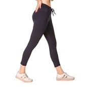 2 - Fitinc Premium Stretchable Trackpant with Zippers Pockets for Women,  Navy Blue  XL 