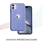 5 - Envirocover Silicon Back Cover for Apple iPhone XI,  with Radiation Protection Technology (Purple) 