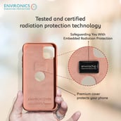 2 - Envirocover Silicon Back Cover for Apple iPhone XI Pro,  with Radiation Protection Technology (Pink) 