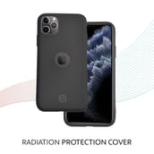 2 - Envirocover Silicon Back Cover for Apple iPhone XI Pro Max,  with Radiation Protection Technology (Black) 