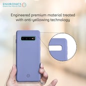 8 - Envirocover Silicon Back Cover for Samsung Galaxy S10,  with Radiation Protection Technology (Purple) 