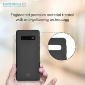 8 - Envirocover Silicon Back Cover for Samsung Galaxy S10 Plus,  with Radiation Protection Technology (Black) 