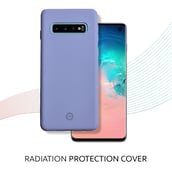 3 - Envirocover Silicon Back Cover for Samsung Galaxy S10,  with Radiation Protection Technology (Purple) 