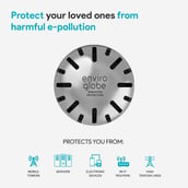 5 - Envirochip Immunity Booster + Radiation Protection Platinum Pack,  for Family - Enviroglobe for Home Radiation Purification (1) + Mobile (2) + Laptop (1) Silver 