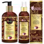 Oriental Botanics Onion Hair Care Combo, 2 Piece(s)/Pack Red Onion Hair Shampoo + Red Onion Hair Oil