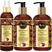 Oriental Botanics Red Onion Hair Combo Pack,  3 Piece(s)/Pack  Shampoo 300ml + Conditioner 300ml + Hair Oil 200ml 