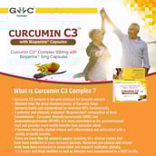 Benefits - GHC Curcumin C3 Complex 500mg with Bioperine 5mg,  30 capsules 