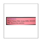 ingredients - True Elements Wheat Flakes,  0.400 kg  with Honey and Almonds 