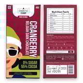 supplementinfo - A Diabetic Chef Dark Chocolate,  1 bar(s)  Cranberry 