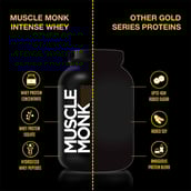 4 - Muscle Monk Combo of Intense Whey with Creatine Monohydrate 100g Unflavoured,  2.2 lb  Creamy Vanilla 