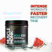 6 - Muscle Monk Combo of Intense Whey with BCAA 2:1:1 (Watermelon, 300g, 30 Servings), 2.2 lb Creamy Vanilla