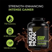 2 - Muscle Monk Intense Mass Gainer with L Glutamine 100g Unflavoured,  6.6 lb  Royal Chocolate 