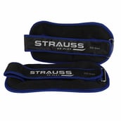 Strauss Round Shape Ankle Weight (Pair), Blue 0.5 kg
