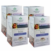 Organic India Certified Tulsi Tea,  Mulethi  18 Piece(s)/Pack  - Pack of 4