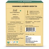 nutritioninfo - VAHDAM Chamomile Lavender Green Tea,  15 Piece(s)/Pack  Natural 